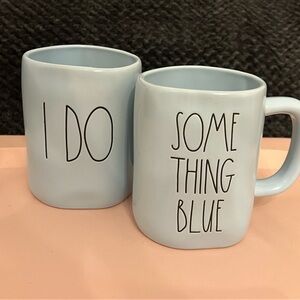 Rae Dunn Light Blue 'I Do' Mug Set